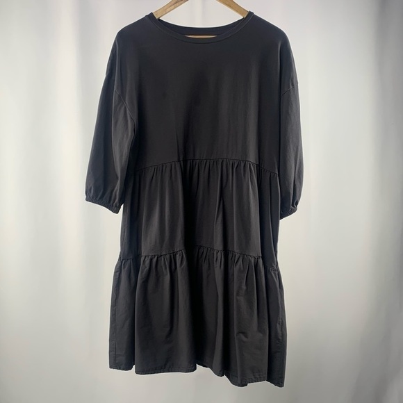 Zara Pleated Dress in Dark Grey Size‎ Medium - Picture 2 of 6